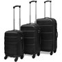 Voir la diapositive 1 : VIDAXL Ensemble de valises rigides 3 pcs Noir 45,5 55 66 cm