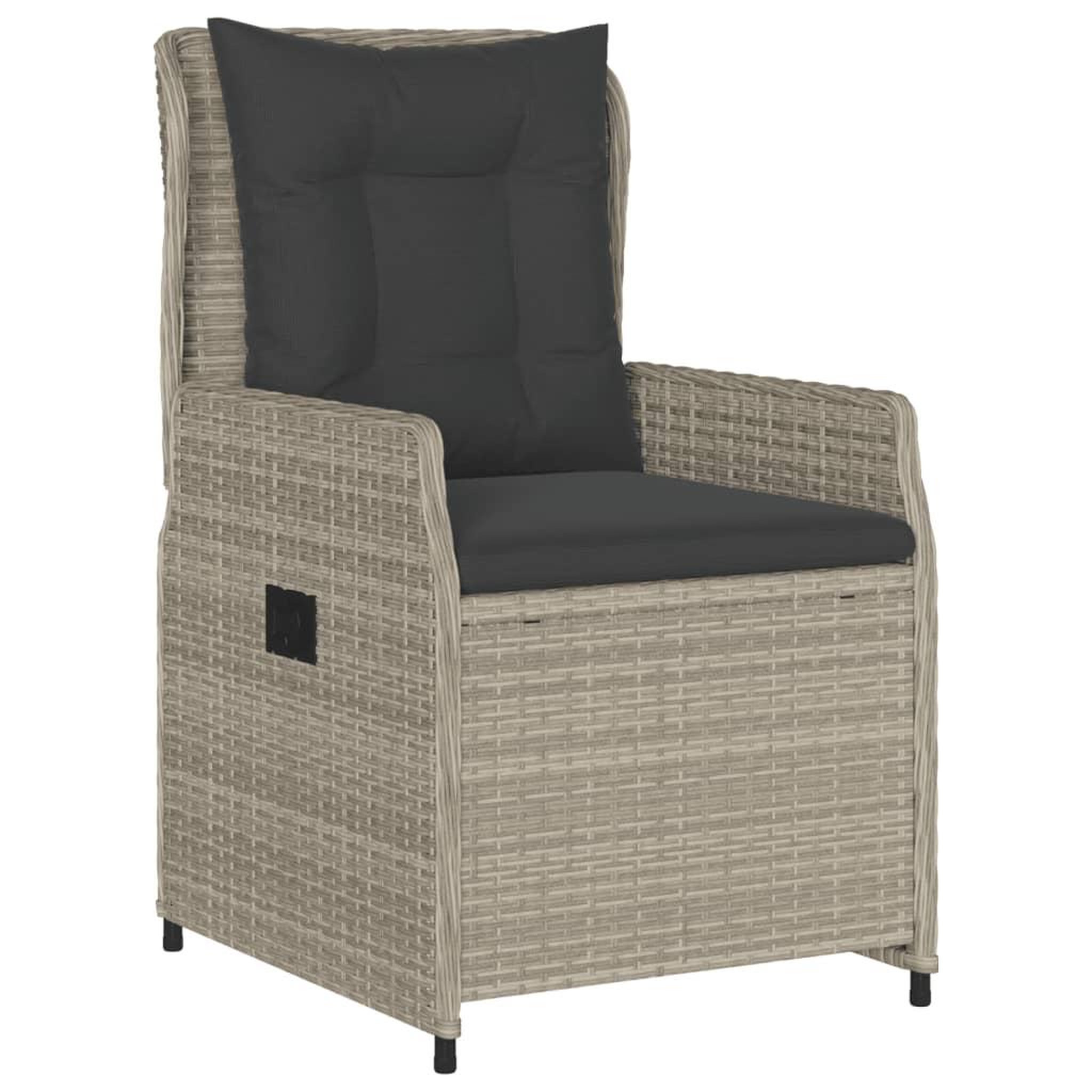 Voir la diapositive 4 : VIDAXL Chaises inclinables de jardin lot de2 gris clair resine tressee