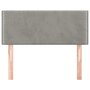 Voir la diapositive 3 : VIDAXL Tete de lit Gris clair 90x5x78/88 cm Velours