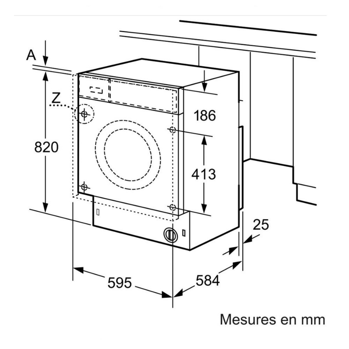 Siemens Lave-linge séchant intégrable 7/4kg 1400 tours/min - WK14D543FR
