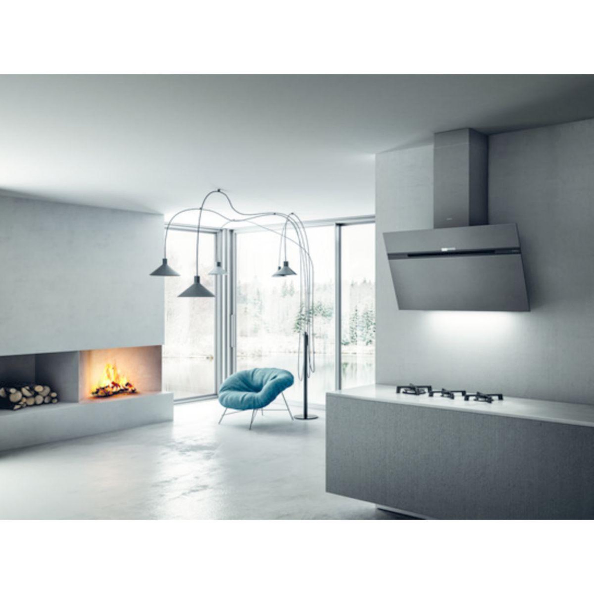 Voir la diapositive 2 : ELICA Hotte décorative murale inclinée STRIPE URBAN CAST IRON/A/90