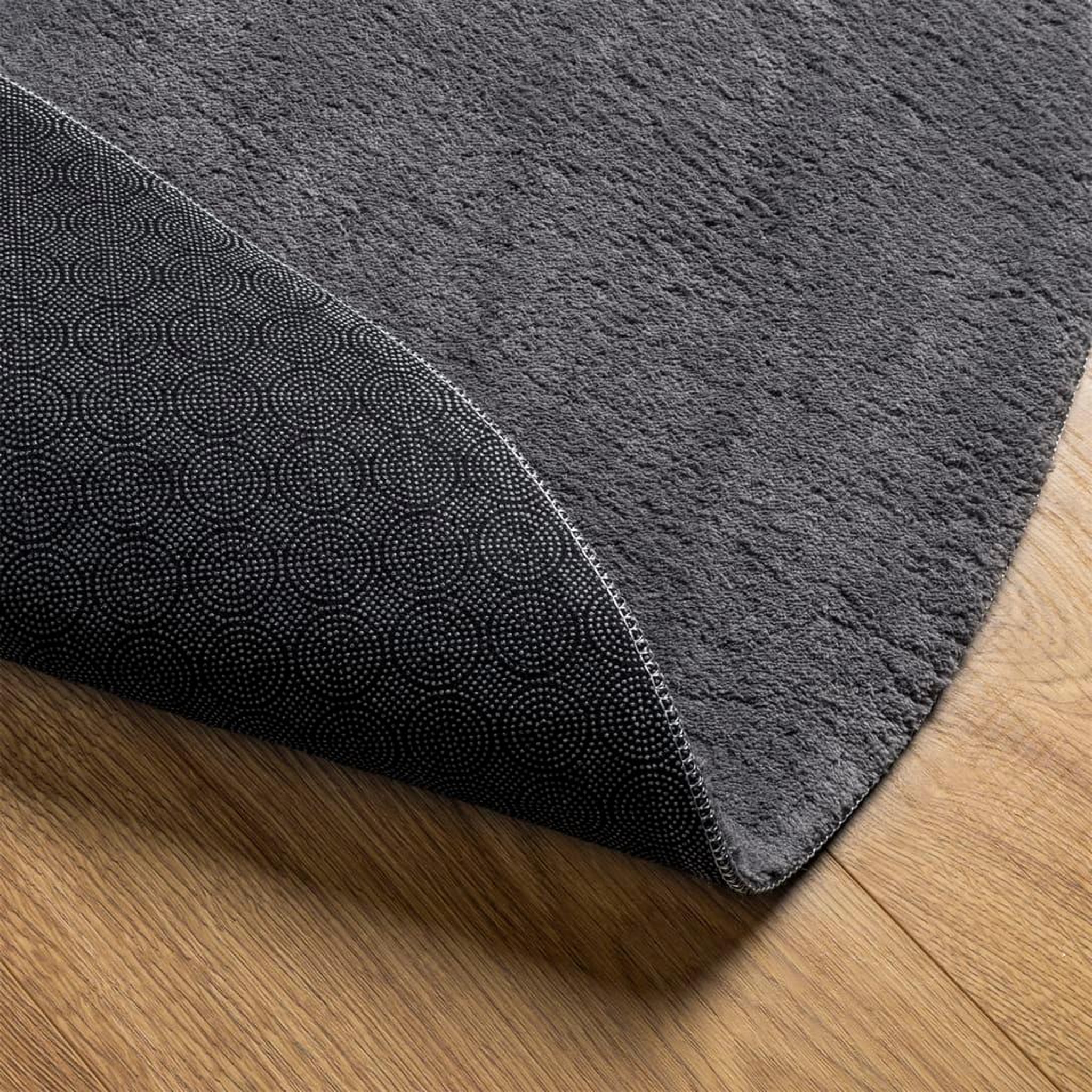 Voir la diapositive 5 : VIDAXL Tapis HUARTE a poils courts doux et lavable anthracite Ø 120 cm