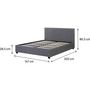 Voir la diapositive 4 : Habitat et Jardin Lit double avec coffre  Carla  - 140 x 190 - Gris
