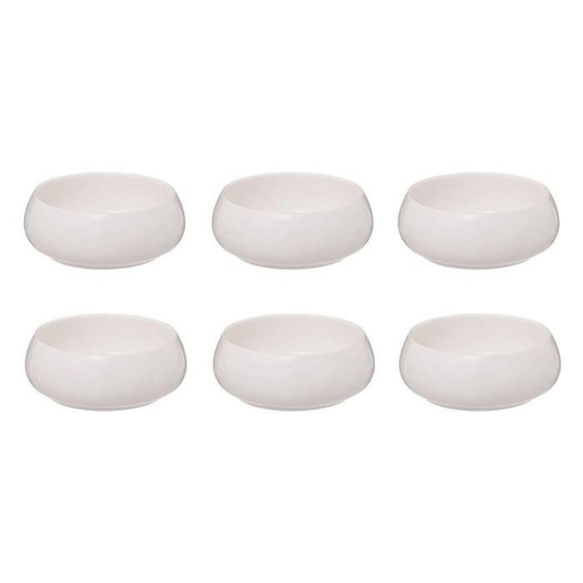 SECRET DE GOURMET Lot de 6 Coupelles en Porcelaine  Nora  15cm Blanc