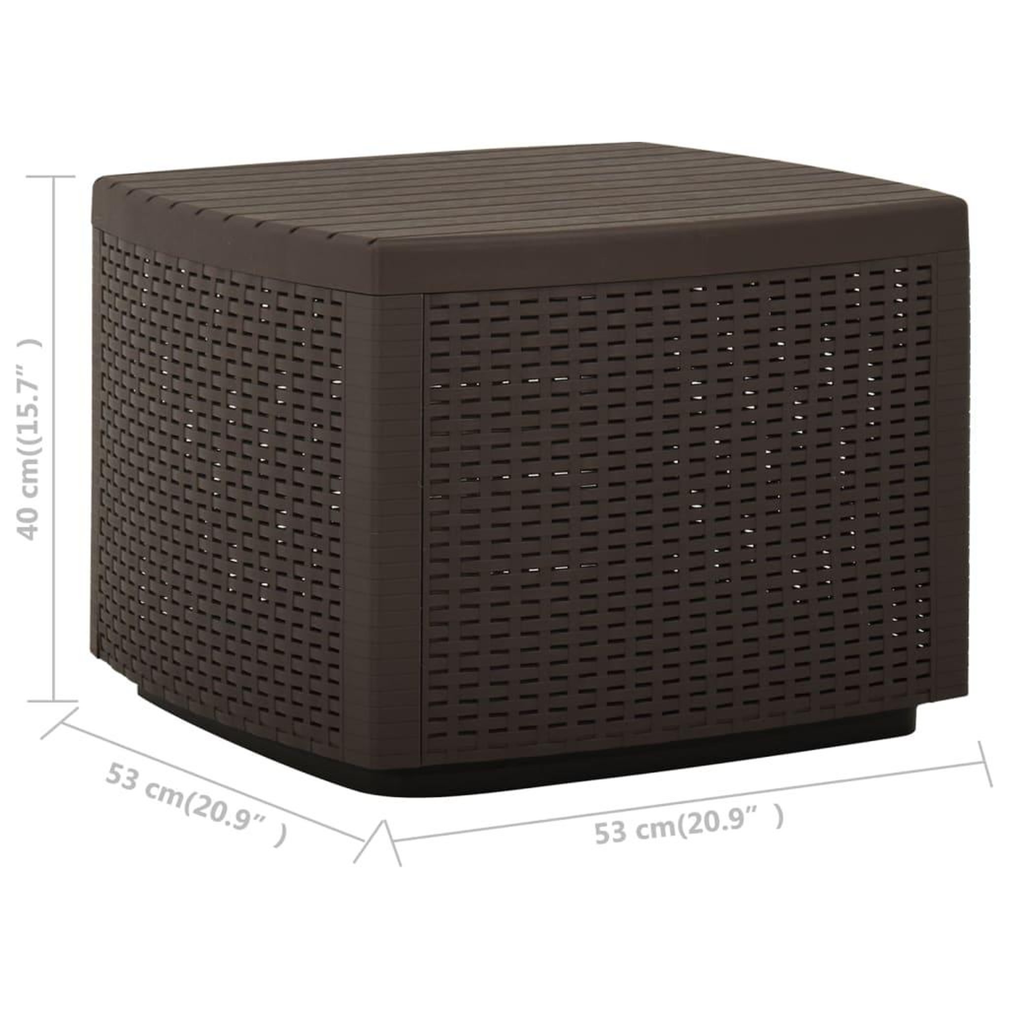 Voir la diapositive 6 : VIDAXL Table de jardin Moka 53x53x40 cm Plastique