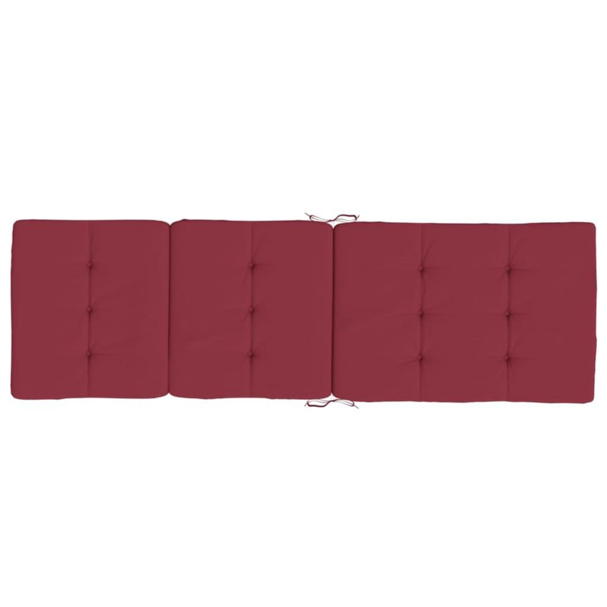 VIDAXL Coussins de chaise longue lot de 2 rouge bordeaux tissu oxford