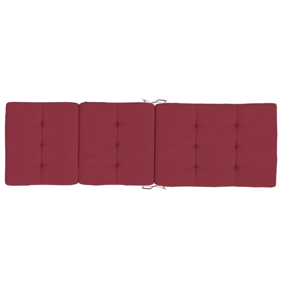 VIDAXL Coussins de chaise longue lot de 2 rouge bordeaux tissu oxford
