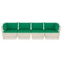 Voir la diapositive 3 : VIDAXL Canape palette a 4 places de jardin avec coussins Bois d'epicea