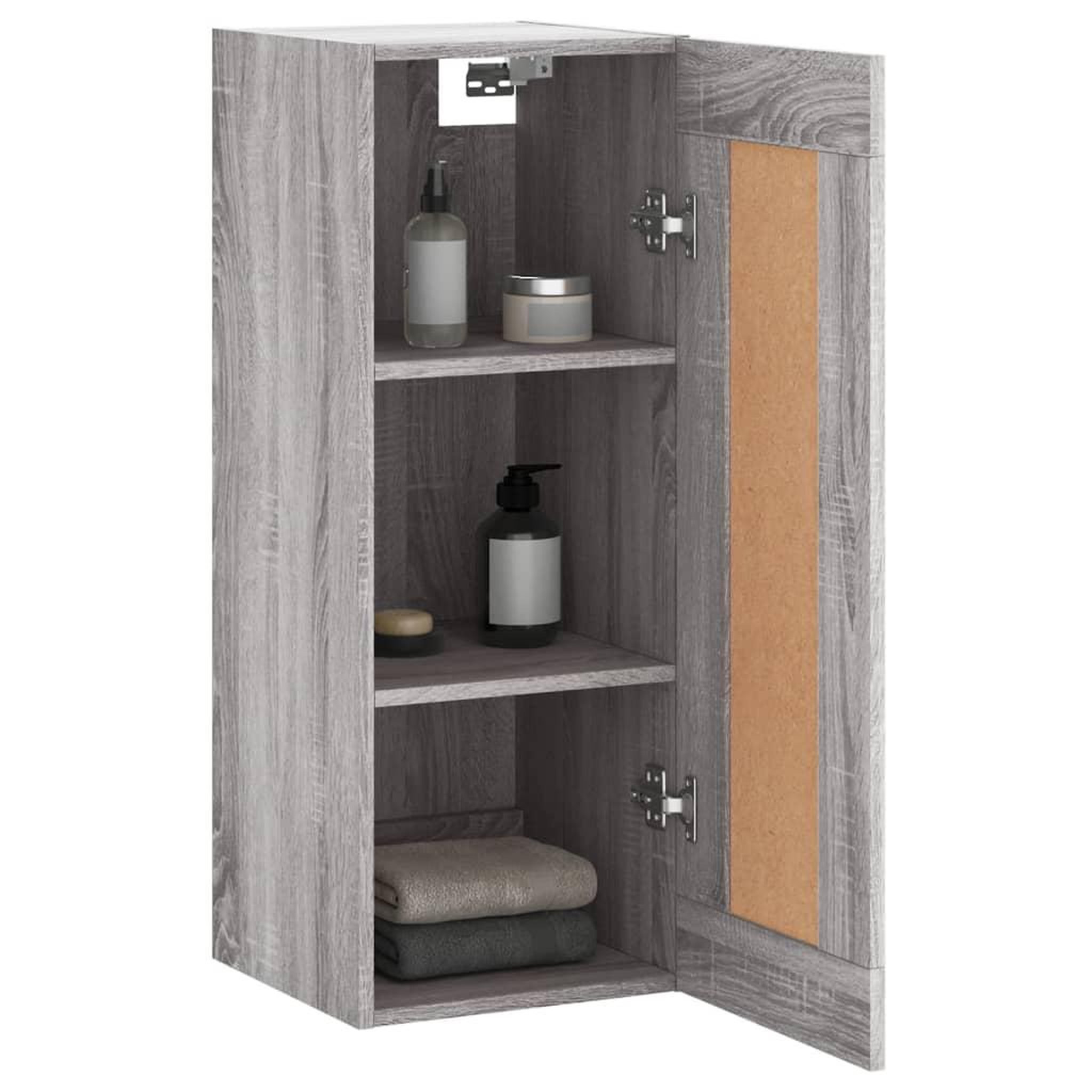 Voir la diapositive 5 : VIDAXL Armoire murale sonoma gris 34,5x34x90 cm bois d'ingenierie
