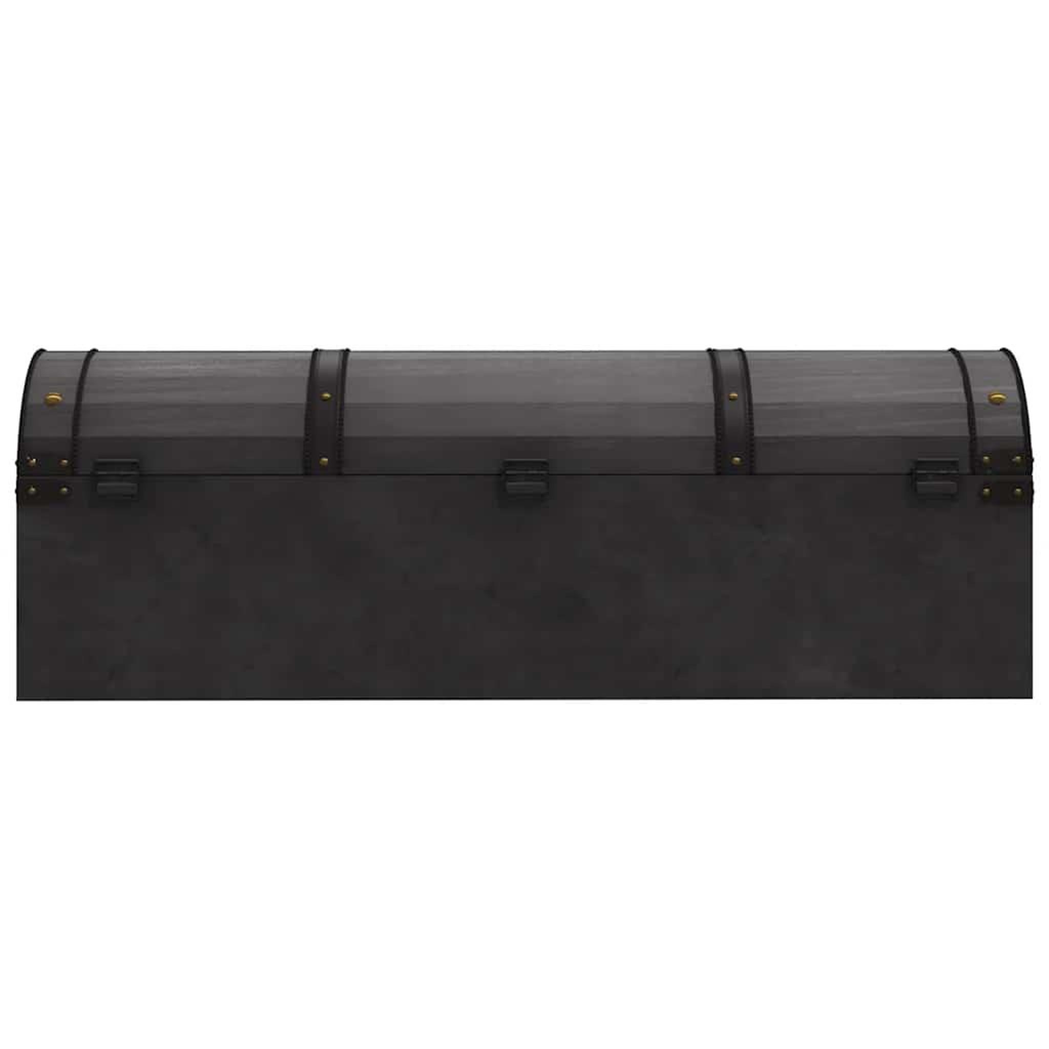 Voir la diapositive 6 : VIDAXL Coffre de rangement Bois massif style vintage 120x30x40 cm