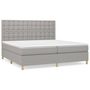 Voir la diapositive 2 : VIDAXL Sommier a lattes de lit avec matelas Gris clair 200x200cm Tissu
