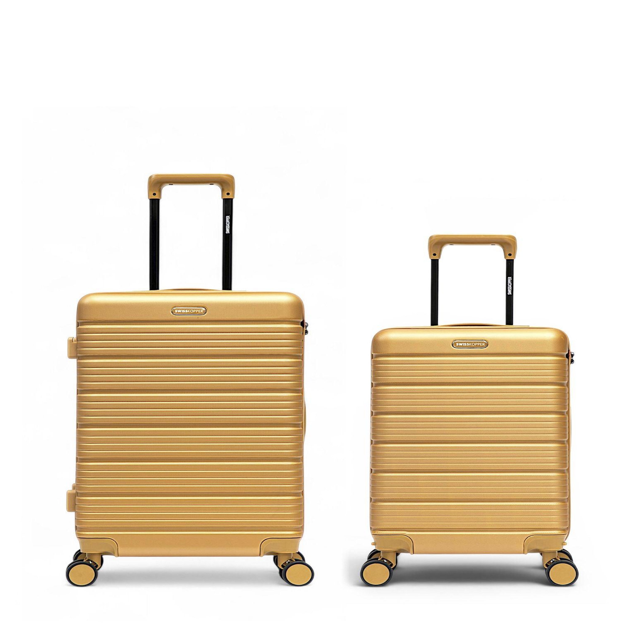 SWISS KOPPER Lot de 2 Valises Rigides Taille Moyenne et Cabine LUGANO