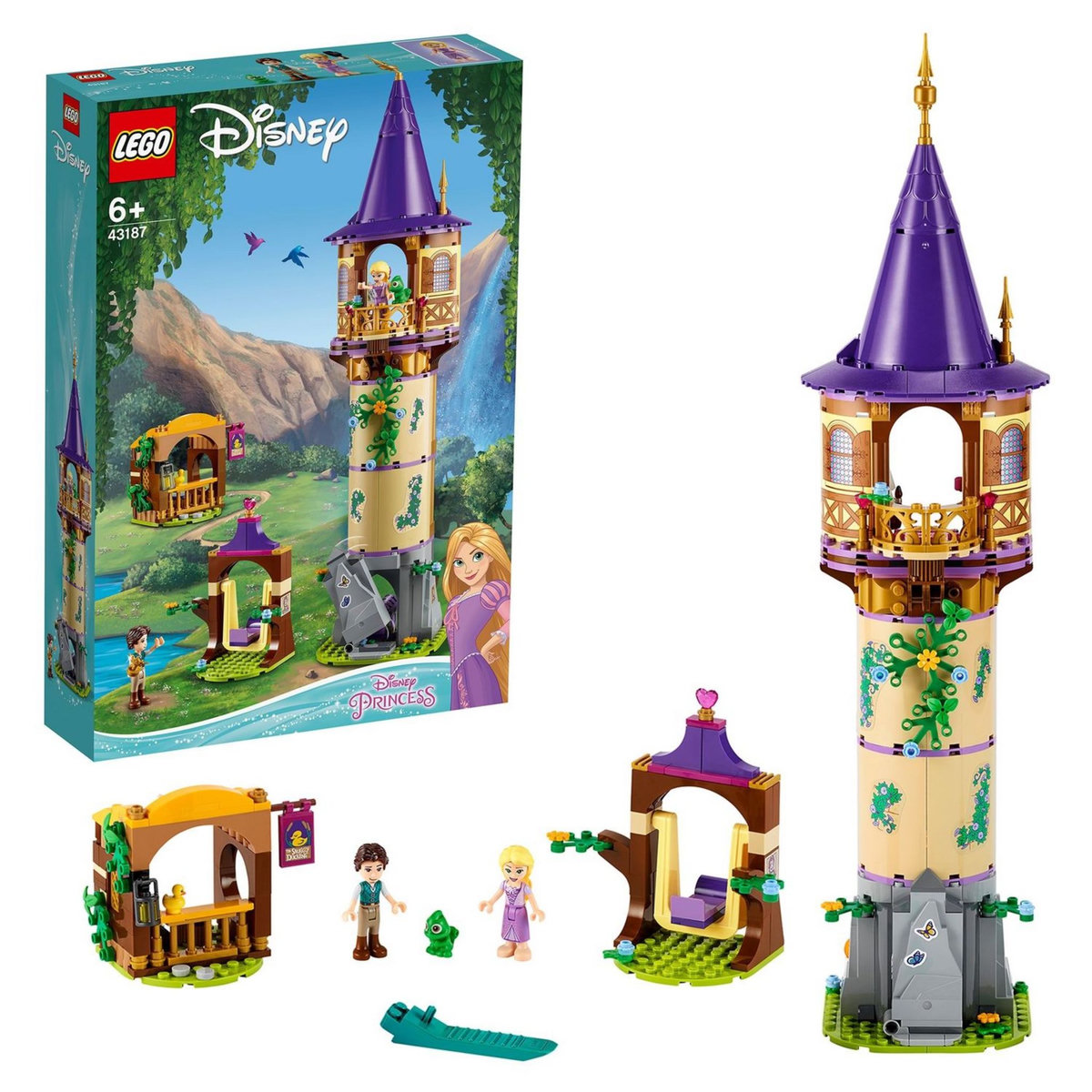LEGO Disney Princess 43187 - La tour de Raiponce, Jouet Château Princesse, Inclus 2 Mini-Poupées de Flynn & Raiponce
