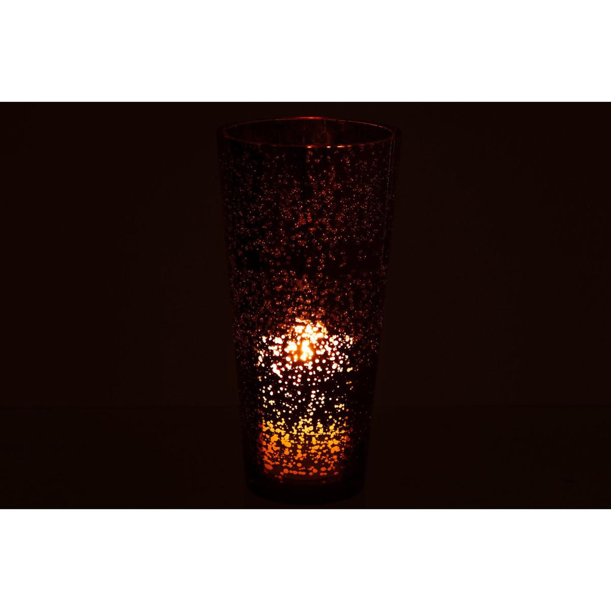 Voir la diapositive 3 : J-LINE Photophore design en verre  ember  30cm marron