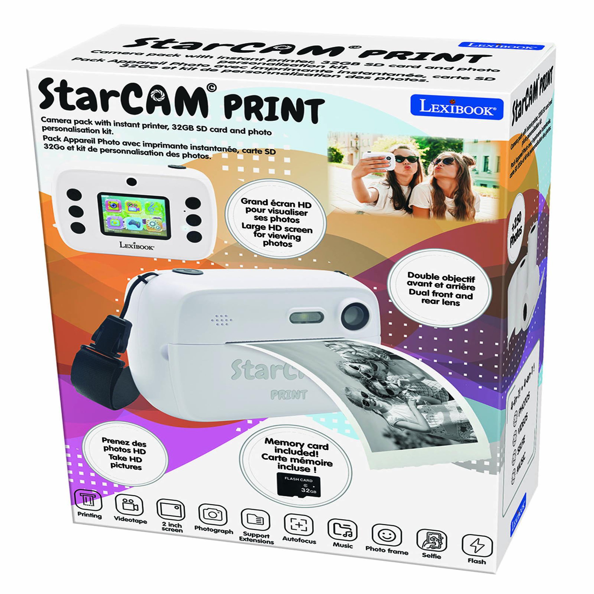 Voir la diapositive 6 : Lexibook Starcam Print appareil photo numérique HD avec imprimante instantanée