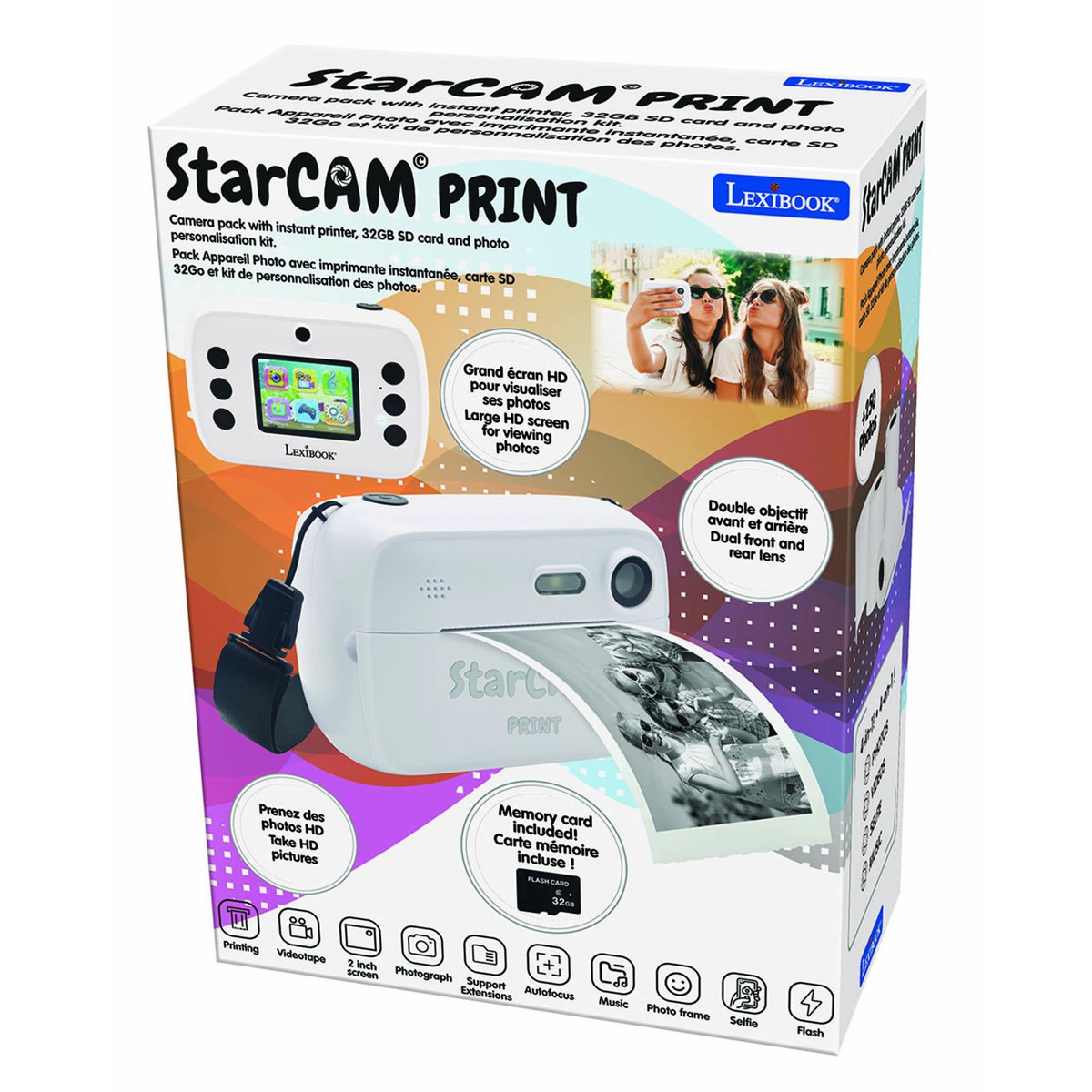 Lexibook Starcam Print appareil photo numérique HD avec imprimante instantanée