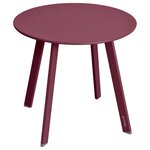 HESPERIDE Table d'appoint de jardin ronde Saona - Diam. 50 cm - Bordeaux mat