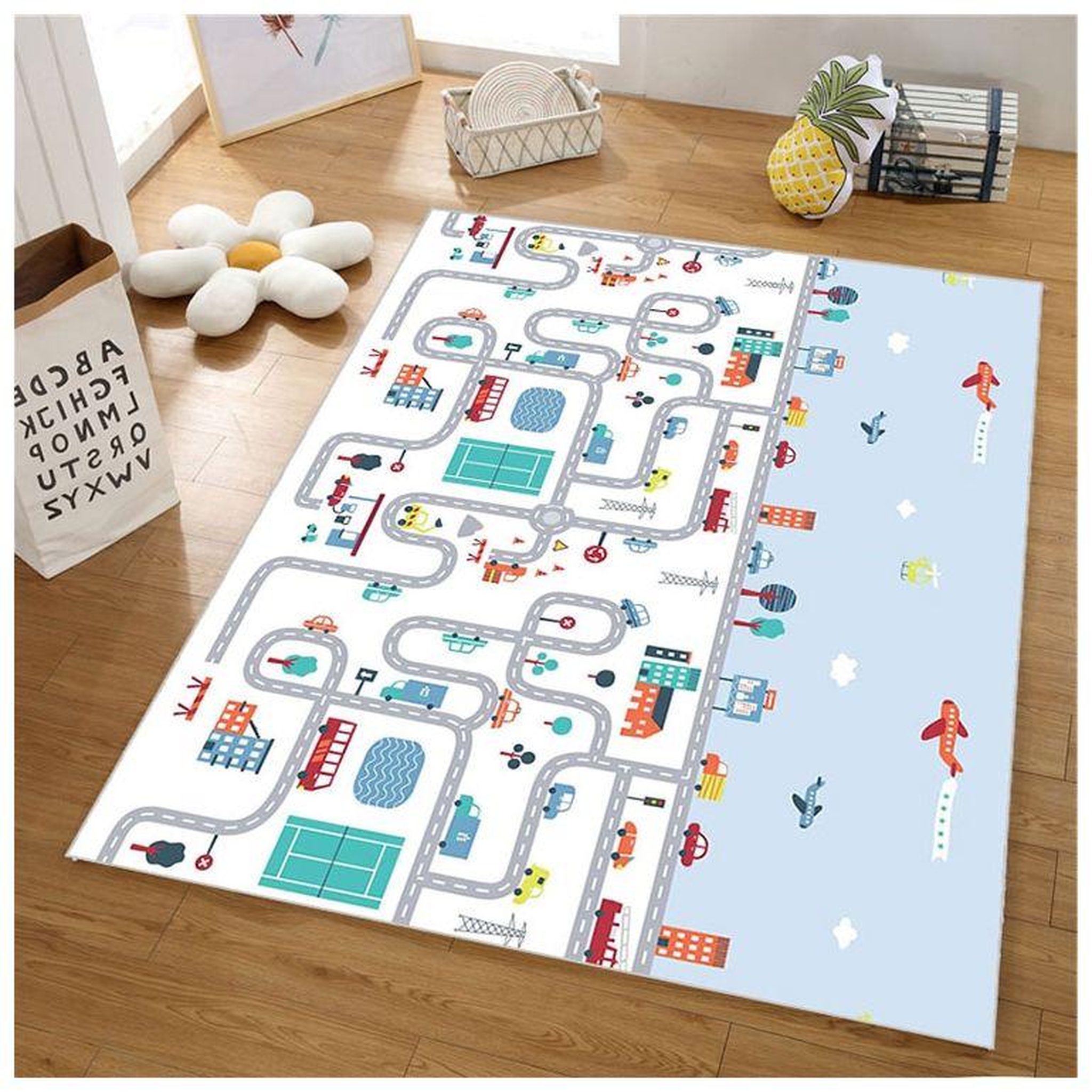 Voir la diapositive 4 : MAMABRUM Tapis d'éveil Mousse Enfant Double Face 180x150 cm Epaisseur 2 cm Des la Naissance