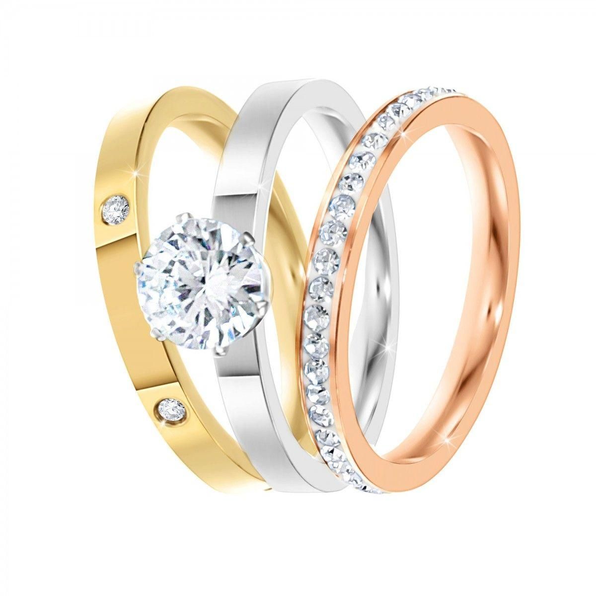 SC BOHEME Lot de 3 bagues taille 56 par SC Bohème