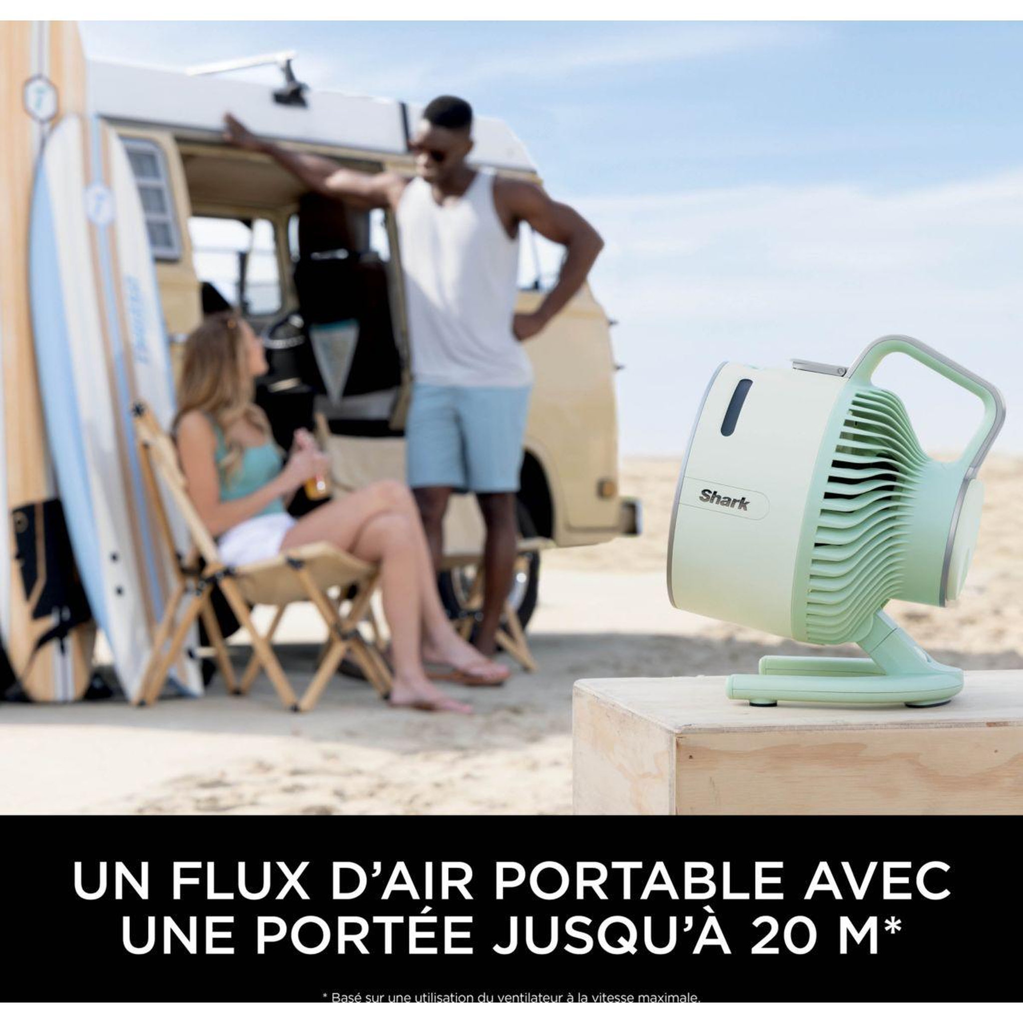Voir la diapositive 5 : Shark Ventilateur brumisateur FlexBreeze HydroGo FA050EUGN