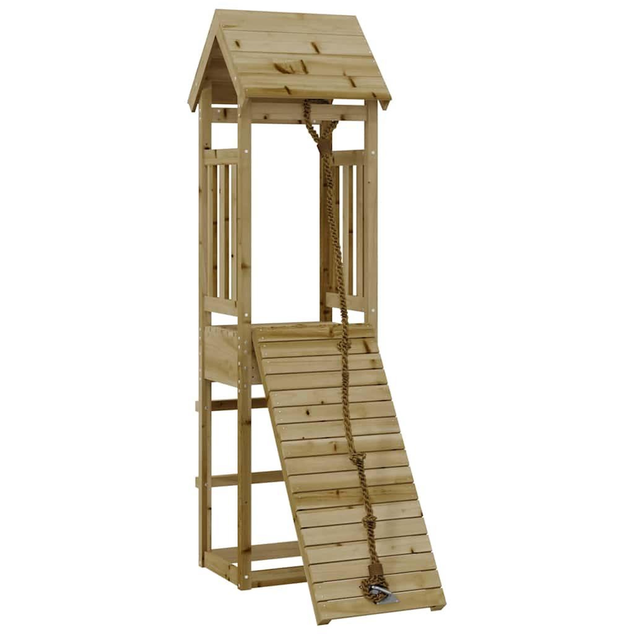 Voir la diapositive 2 : VIDAXL Maisonnette de jeu avec mur d'escalade bois de pin impregne