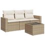 Voir la diapositive 2 : VIDAXL Salon de jardin avec coussins 4 pcs beige resine tressee