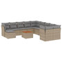 Voir la diapositive 2 : VIDAXL Salon de jardin et coussins 12 pcs melange beige resine tressee