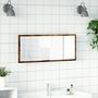 Voir la diapositive 4 : VIDAXL Miroir de salle de bain a LED chene fume bois d'ingenierie