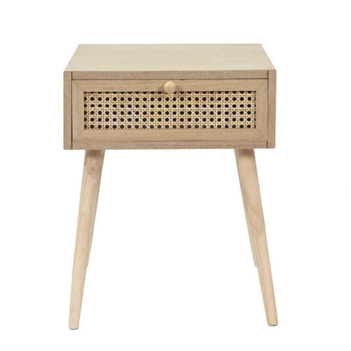 The Home Deco Factory Table de chevet cannage 1 tiroir