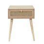 Voir la diapositive 3 : The Home Deco Factory Table de chevet cannage 1 tiroir