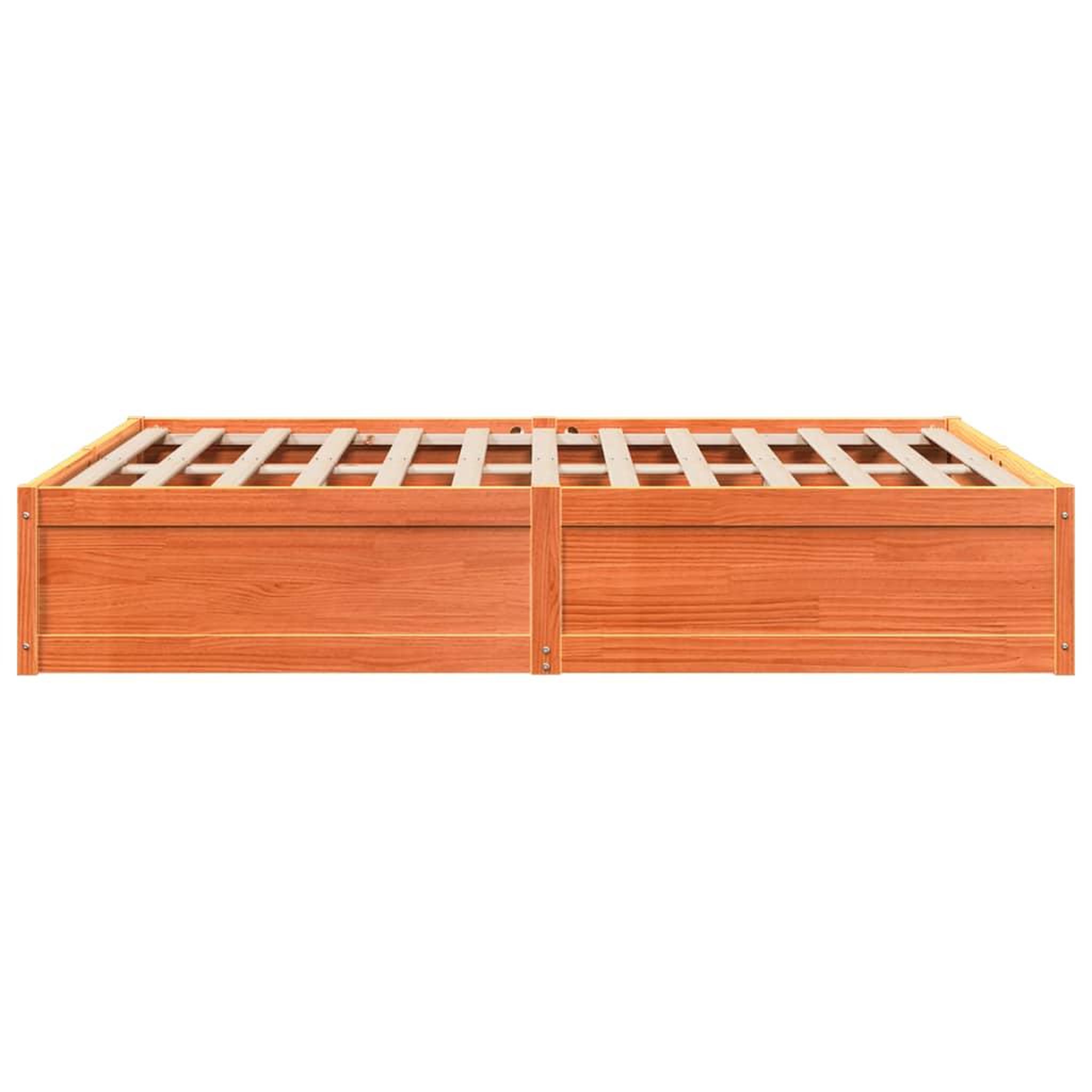 Voir la diapositive 5 : VIDAXL Cadre de lit sans matelas cire marron 150x200cm bois pin massif
