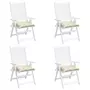 VIDAXL Coussins de chaise 4 pcs blanc creme 40x40x7 cm tissu oxford