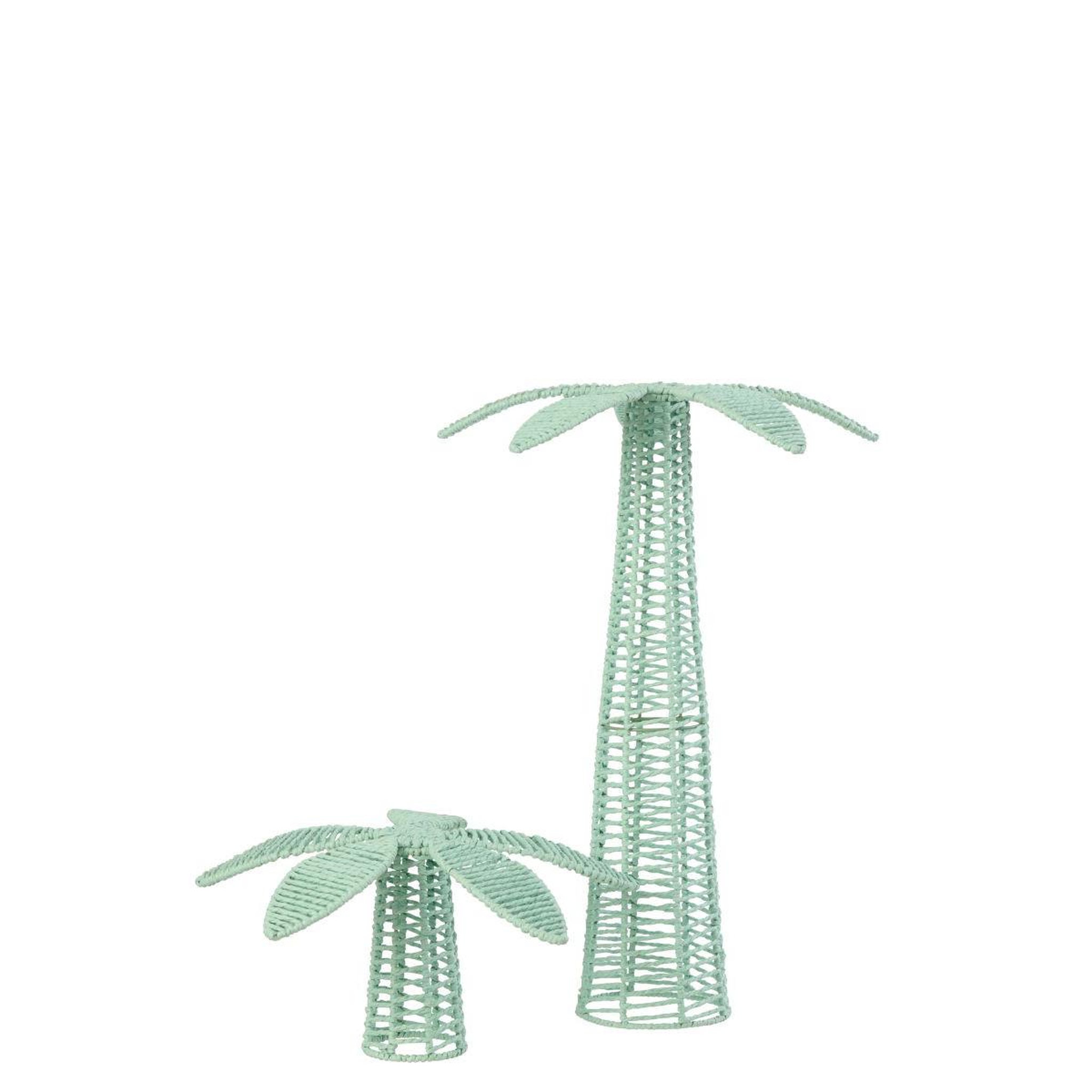 Voir la diapositive 2 : J-LINE Palmier déco en papier  coco  62cm bleu azur