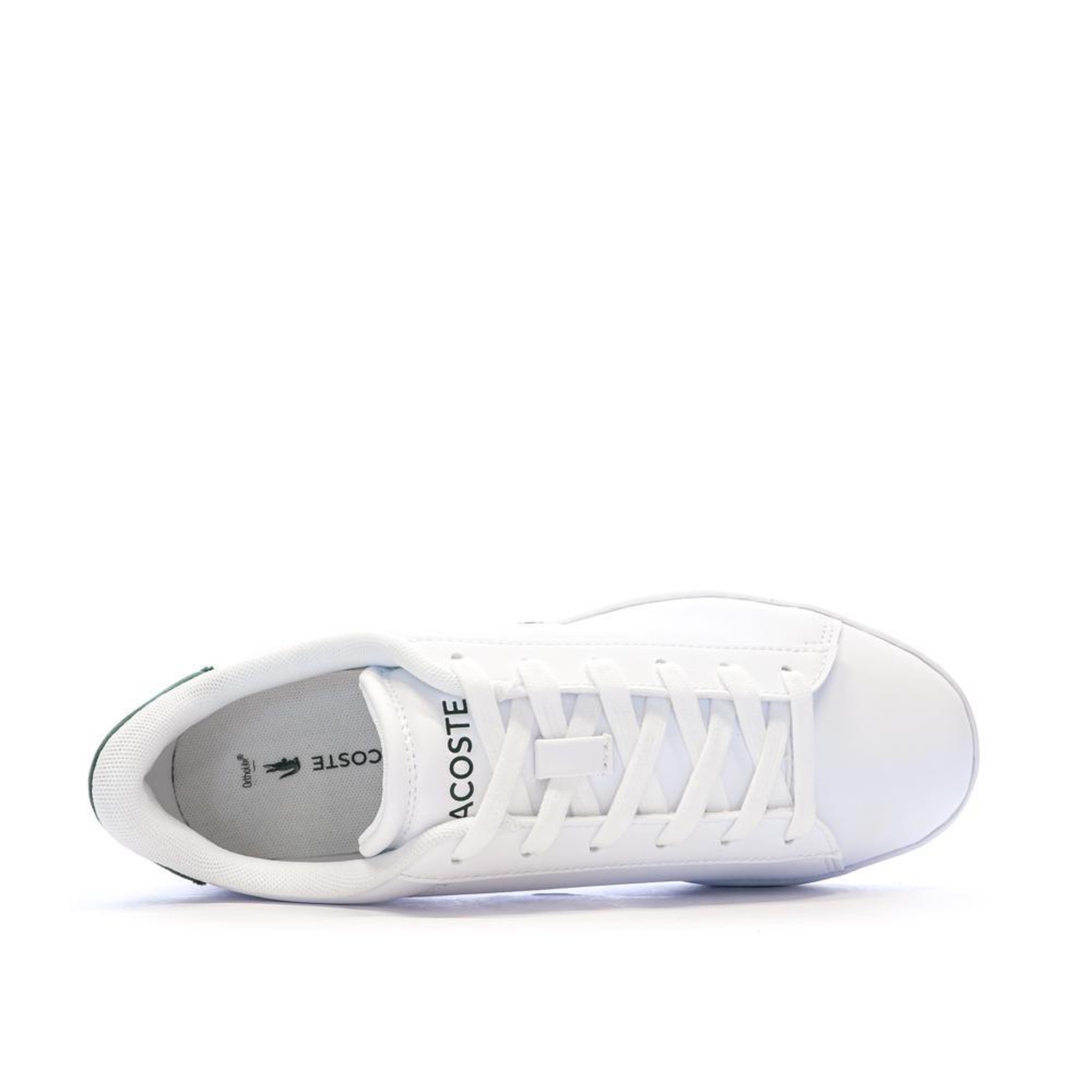 Voir la diapositive 4 : Lacoste Baskets Blanches/Vertes Femme Lacoste Carnaby Set