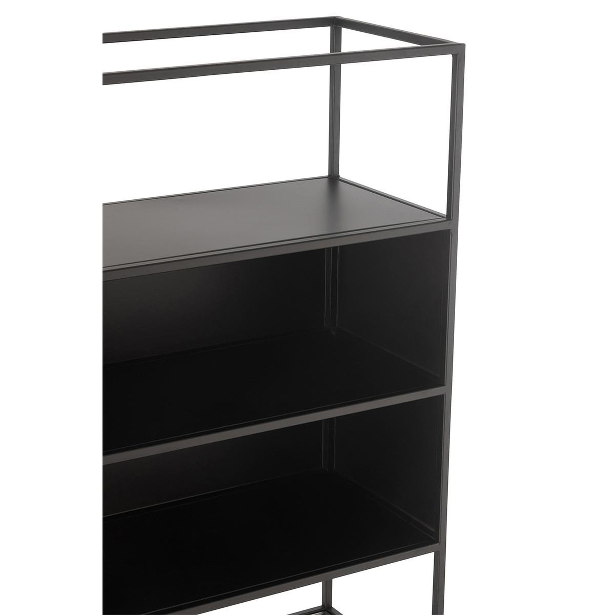 Voir la diapositive 5 : J-LINE Étagère en Métal  Maryanne  132cm Noir