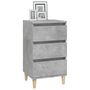 Voir la diapositive 4 : VIDAXL Table de chevet gris beton 40x35x70 cm bois d'ingenierie