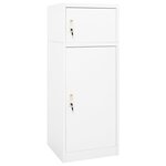 VIDAXL Armoire a selles Blanc 53x53x140 cm Acier