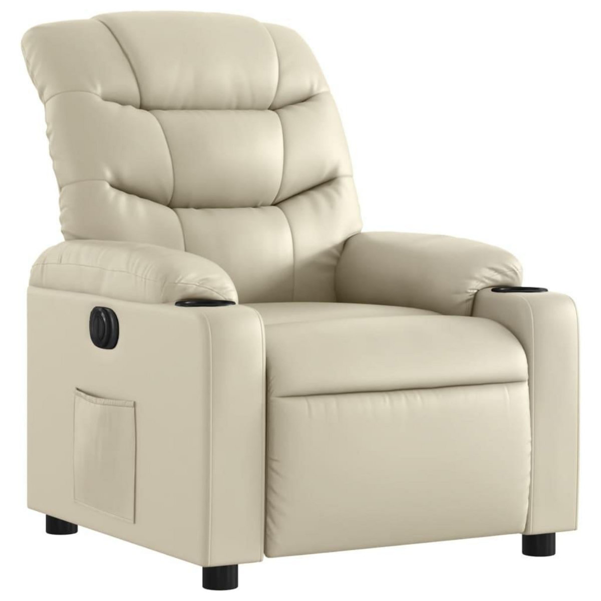 VIDAXL Fauteuil inclinable electrique Creme Similicuir