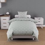 SOLEIL D'OCRE Parure housse de couette coton 57 fils ESMERALDA, par Soleil d'ocre. Coloris disponibles : Bleu, Vert