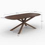Voir la diapositive 4 : Rendez vous déco Table rectangulaire en bois d'hévéa massif foncé 10 personnes-Aladin