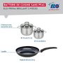 Voir la diapositive 2 : 666 Barcelona Ensemble de 1 Poêle de cuisson 28 cm et 2 faitouts 12 et 14 cm Elo Prima Brillant