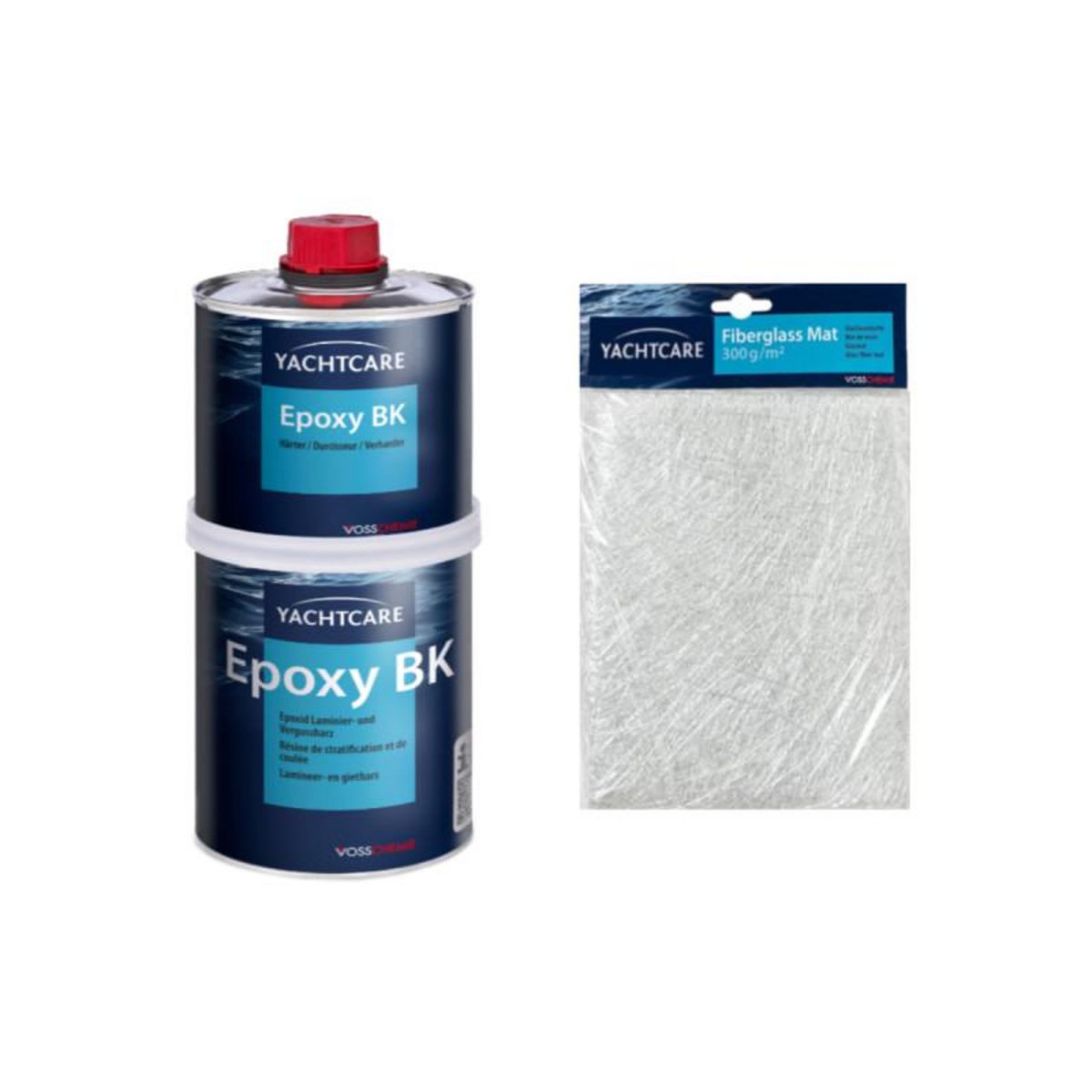 Yachtcare Pack YACHTCARE Résine époxy BK 1 KG - Mat de verre Yachtcare 300g/m2 1m2