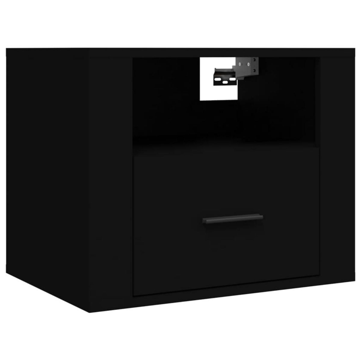 VIDAXL Tables de chevet murales 2 pcs Noir 50x36x40 cm