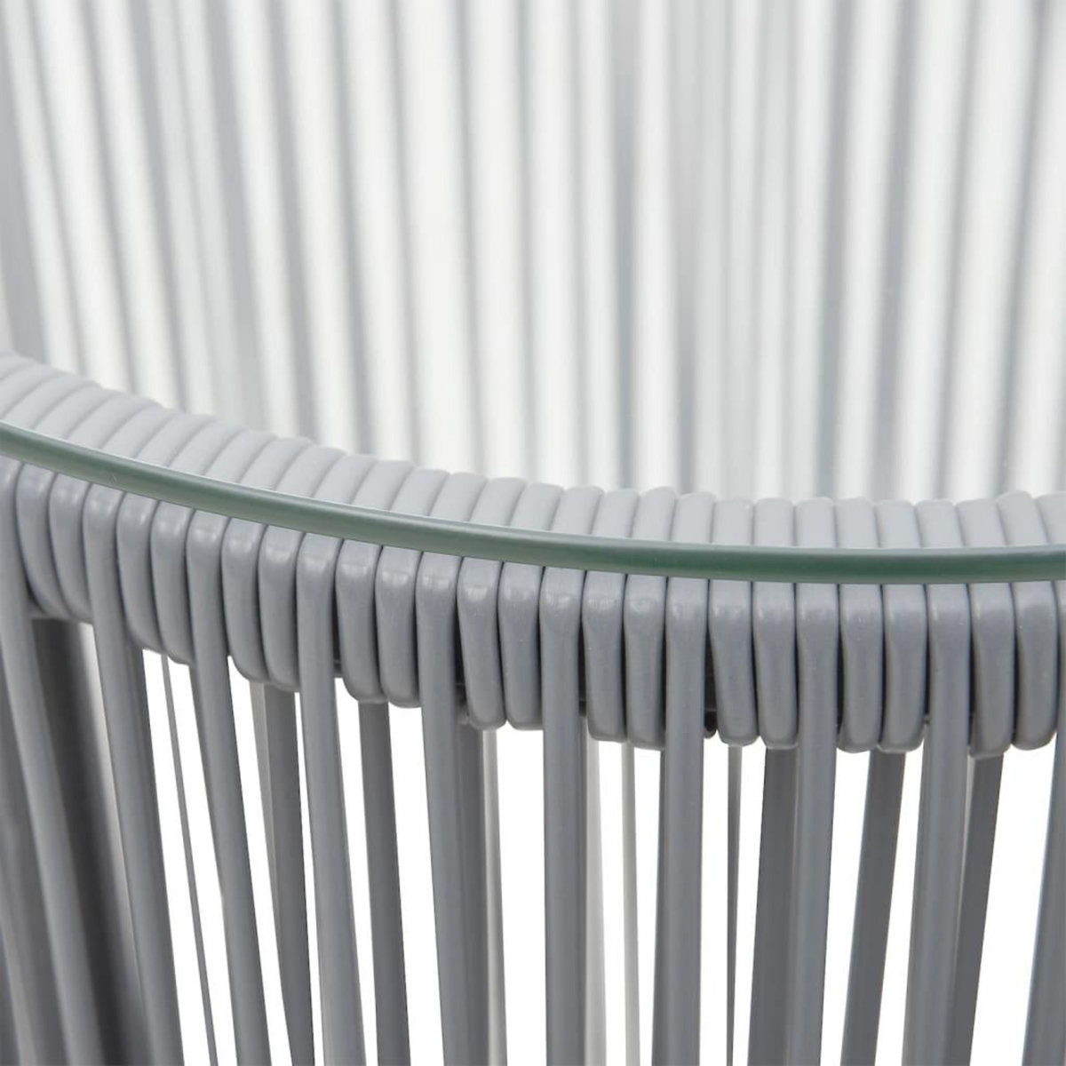 VIDAXL Ensemble de bistro 3 pcs avec coussins Rotin PE Gris