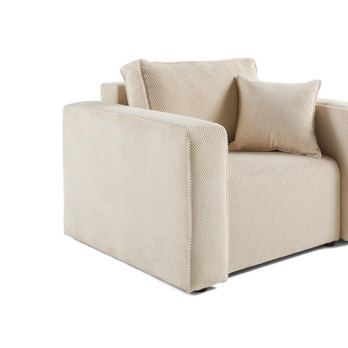 BEST MOBILIER Topaze - fauteuil - en velours texturé