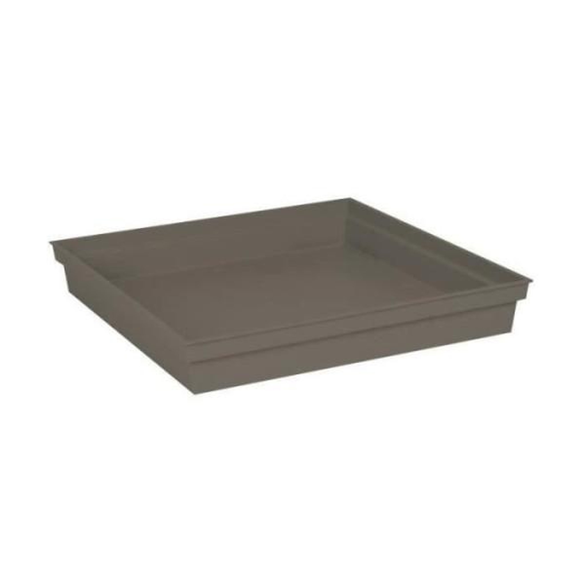 Voir la diapositive 2 : EDA PLASTIQUE EDA Soucoupe carrée Toscane - 40 cm - Taupe