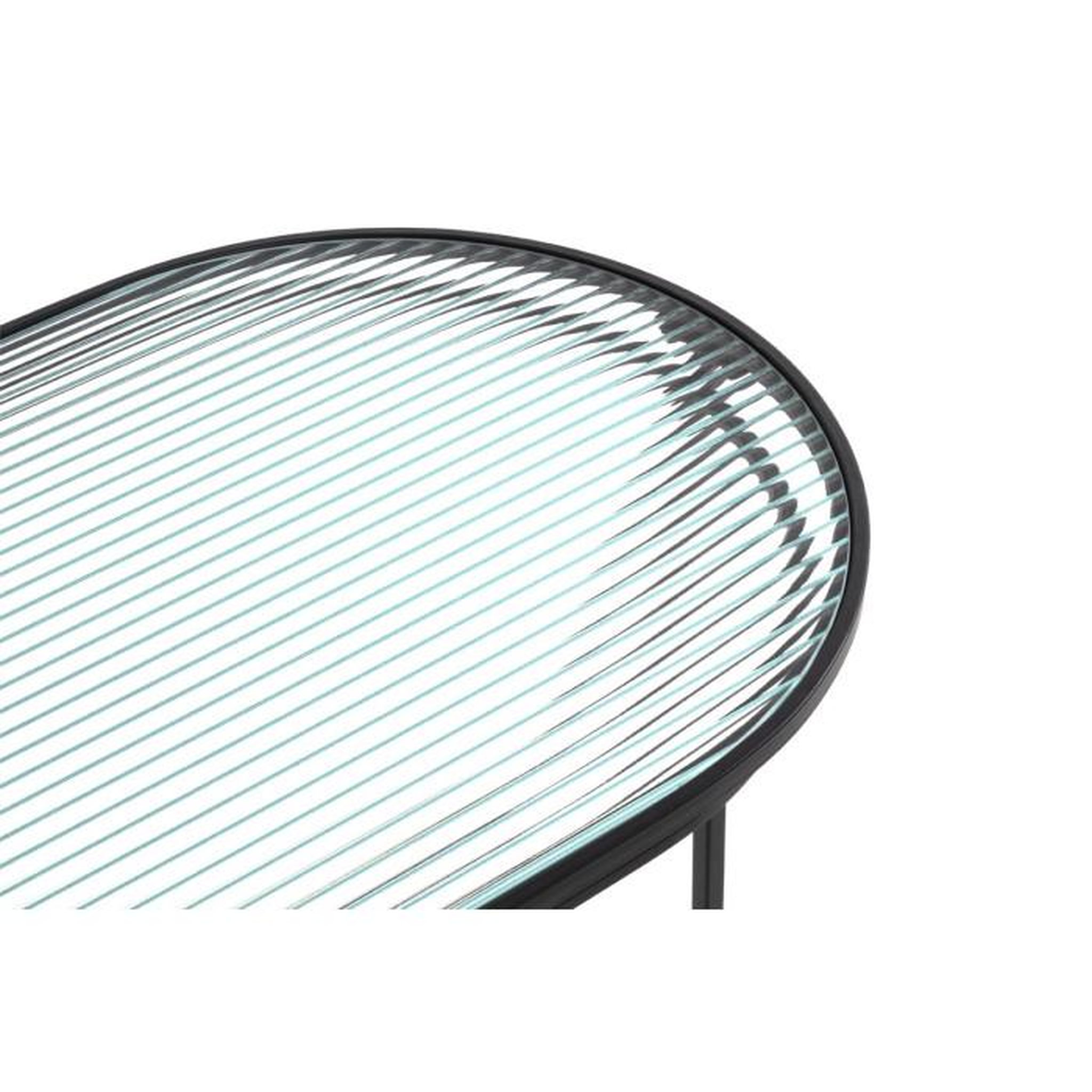 Voir la diapositive 3 : Paris Prix Table Basse Design  Ondulé  90cm Noir