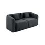 Voir la diapositive 4 : LISA DESIGN Ikare - canapé modulable 2 places - en tissu