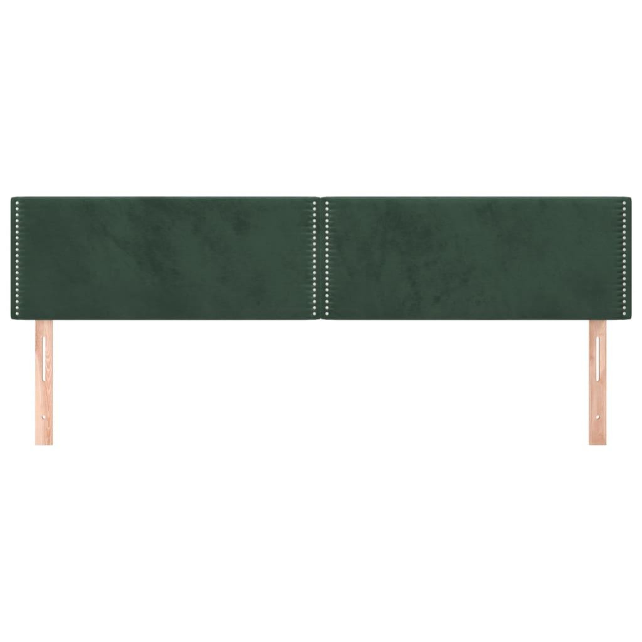 Voir la diapositive 3 : VIDAXL Tetes de lit 2 pcs Vert fonce 100x5x78/88 cm Velours