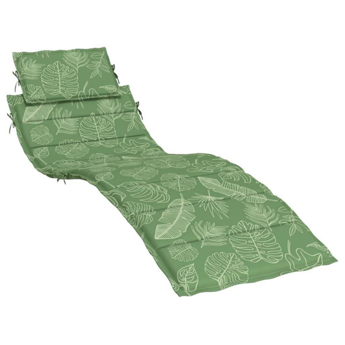 VIDAXL Coussin de chaise longue motif de feuilles tissu oxford